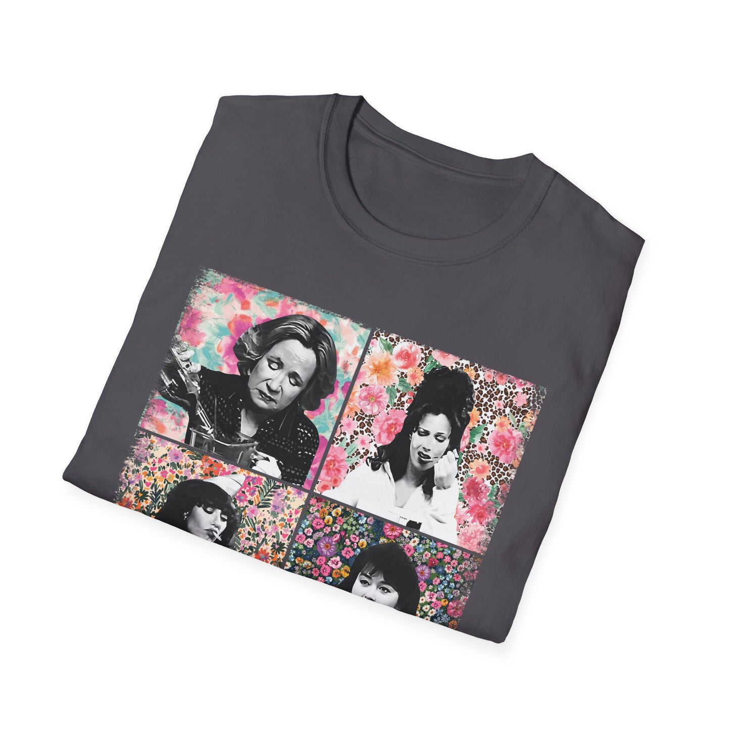 Mom Vibes  - Retro Floral Softstyle Tee