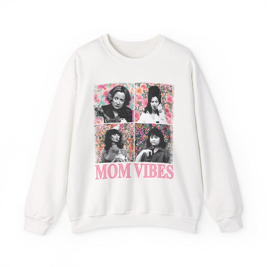 Mom Vibes  - Retro Floral Crewneck