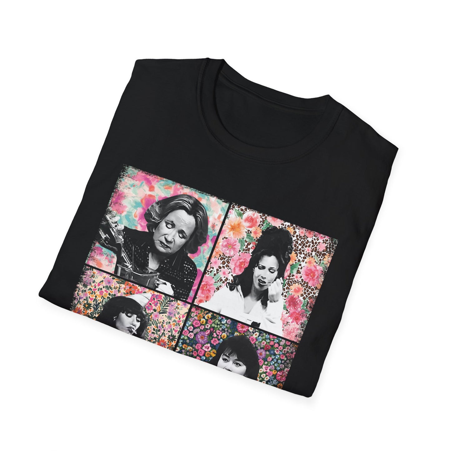 Mom Vibes  - Retro Floral Softstyle Tee