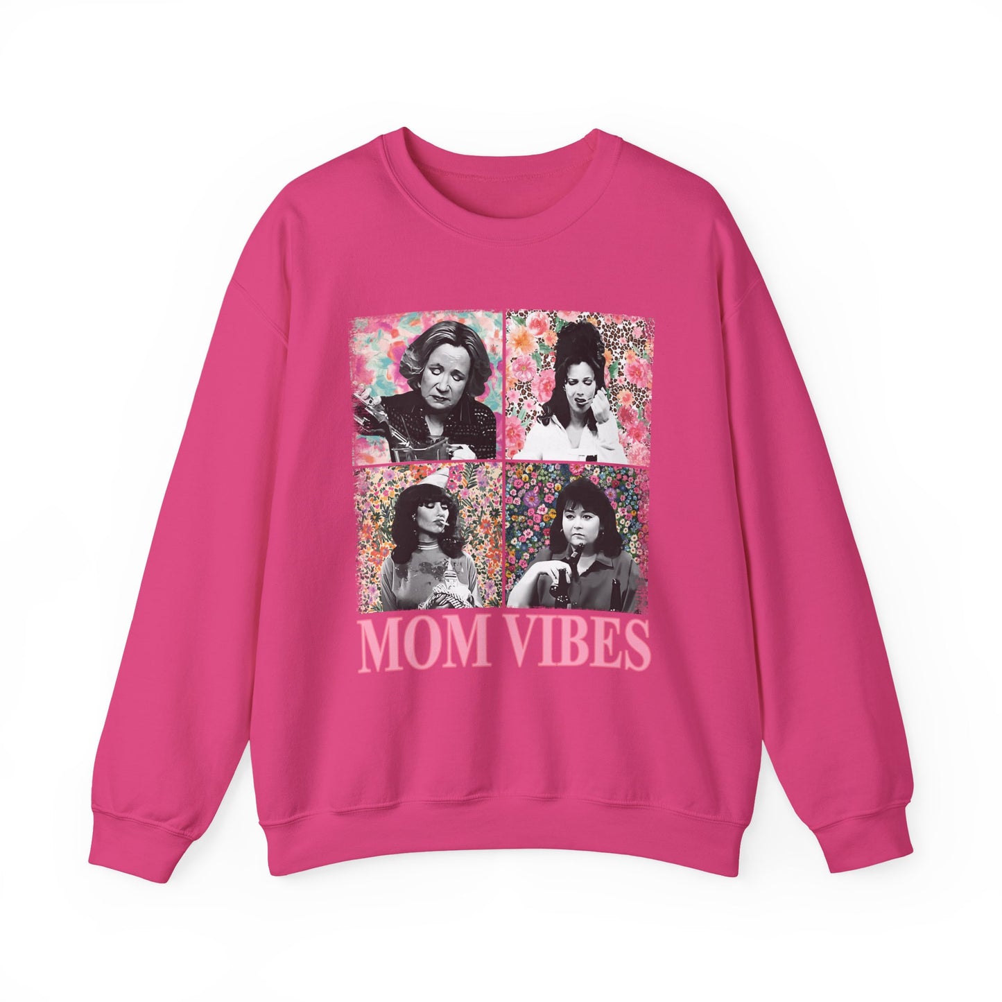 Mom Vibes  - Retro Floral Crewneck
