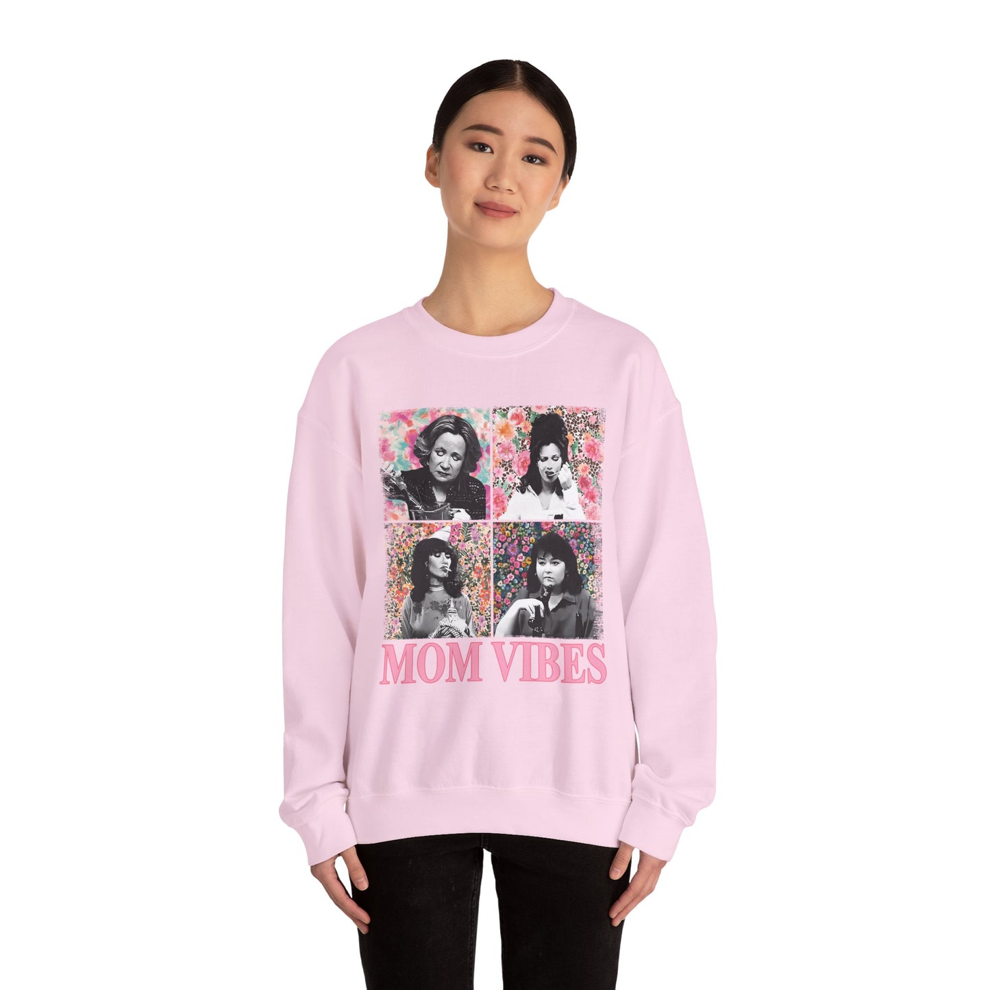 Mom Vibes  - Retro Floral Crewneck