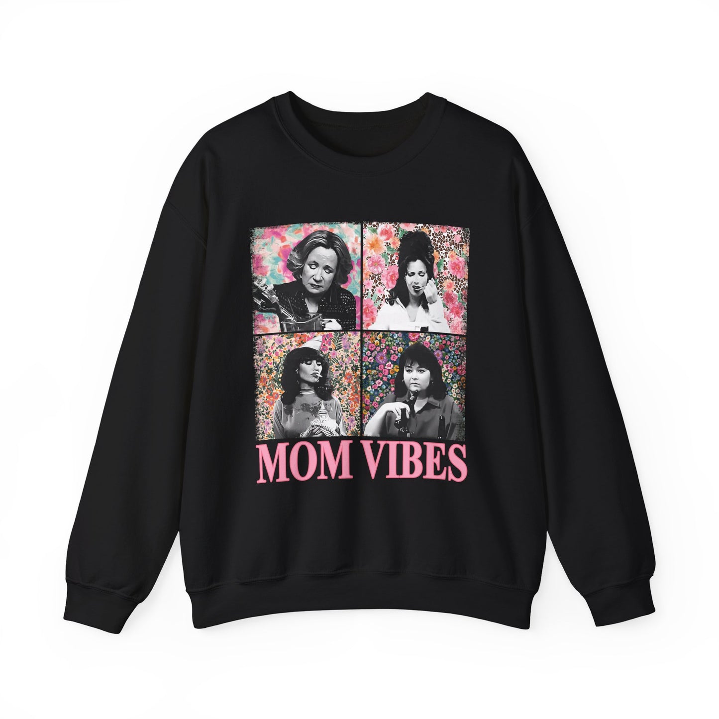 Mom Vibes  - Retro Floral Crewneck