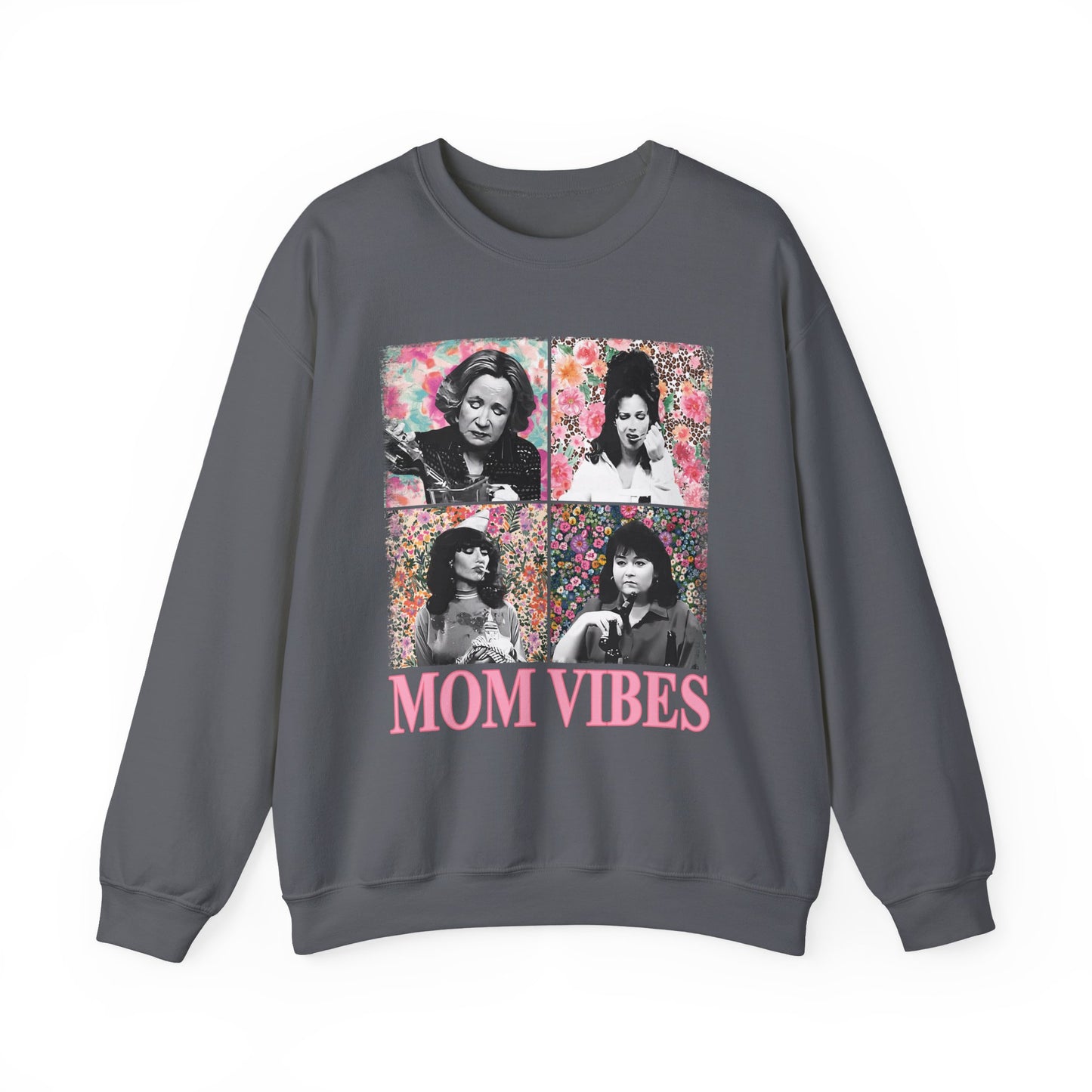 Mom Vibes  - Retro Floral Crewneck