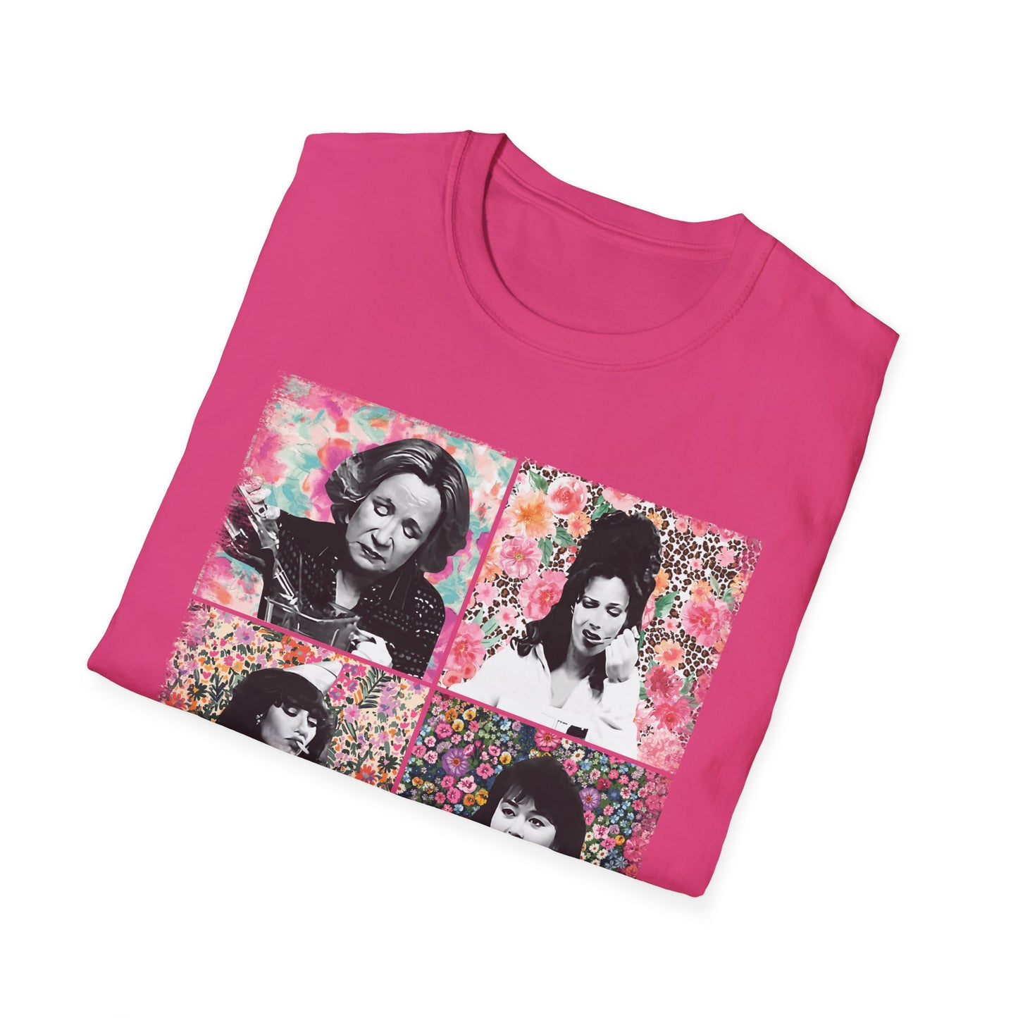 Mom Vibes  - Retro Floral Softstyle Tee