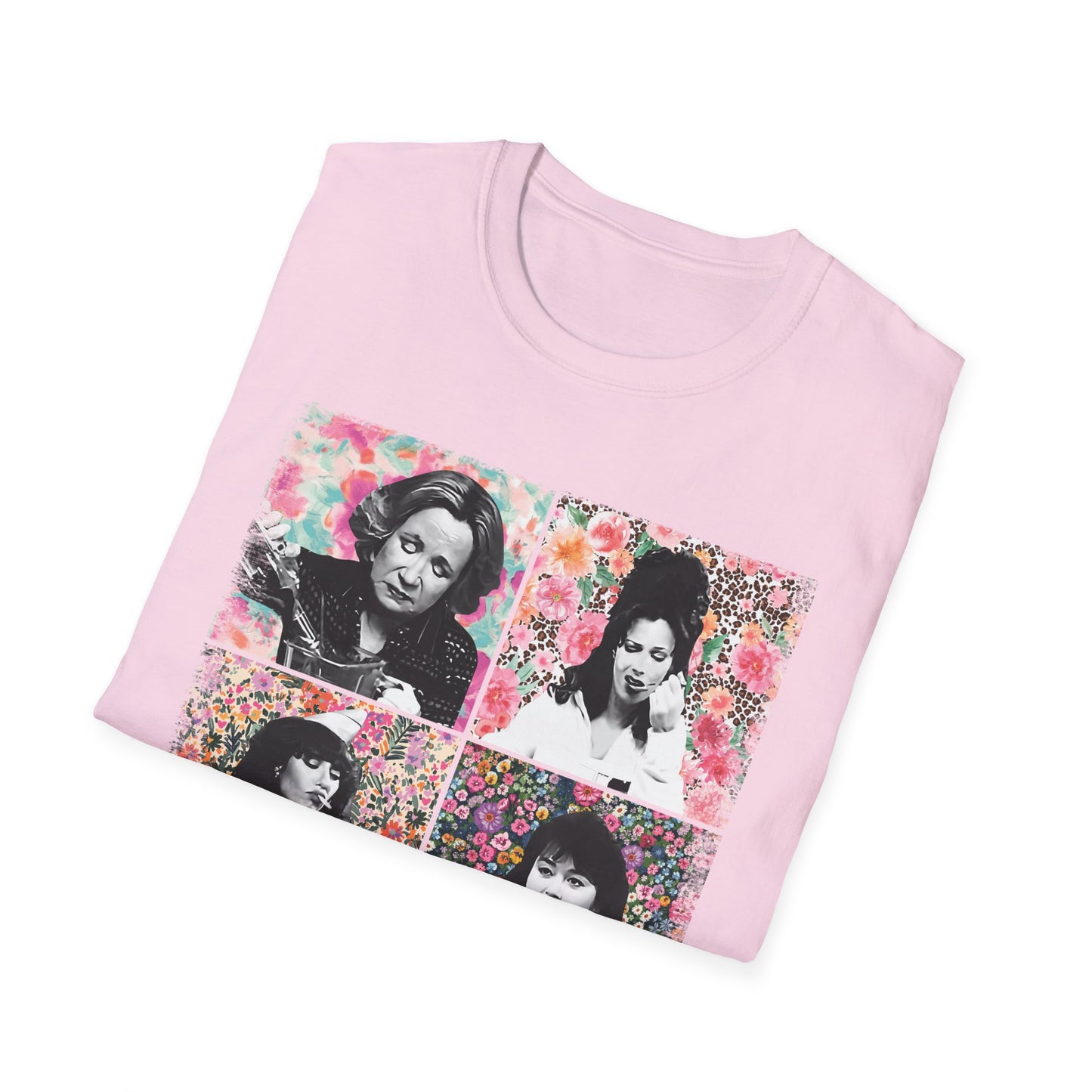 Mom Vibes  - Retro Floral Softstyle Tee