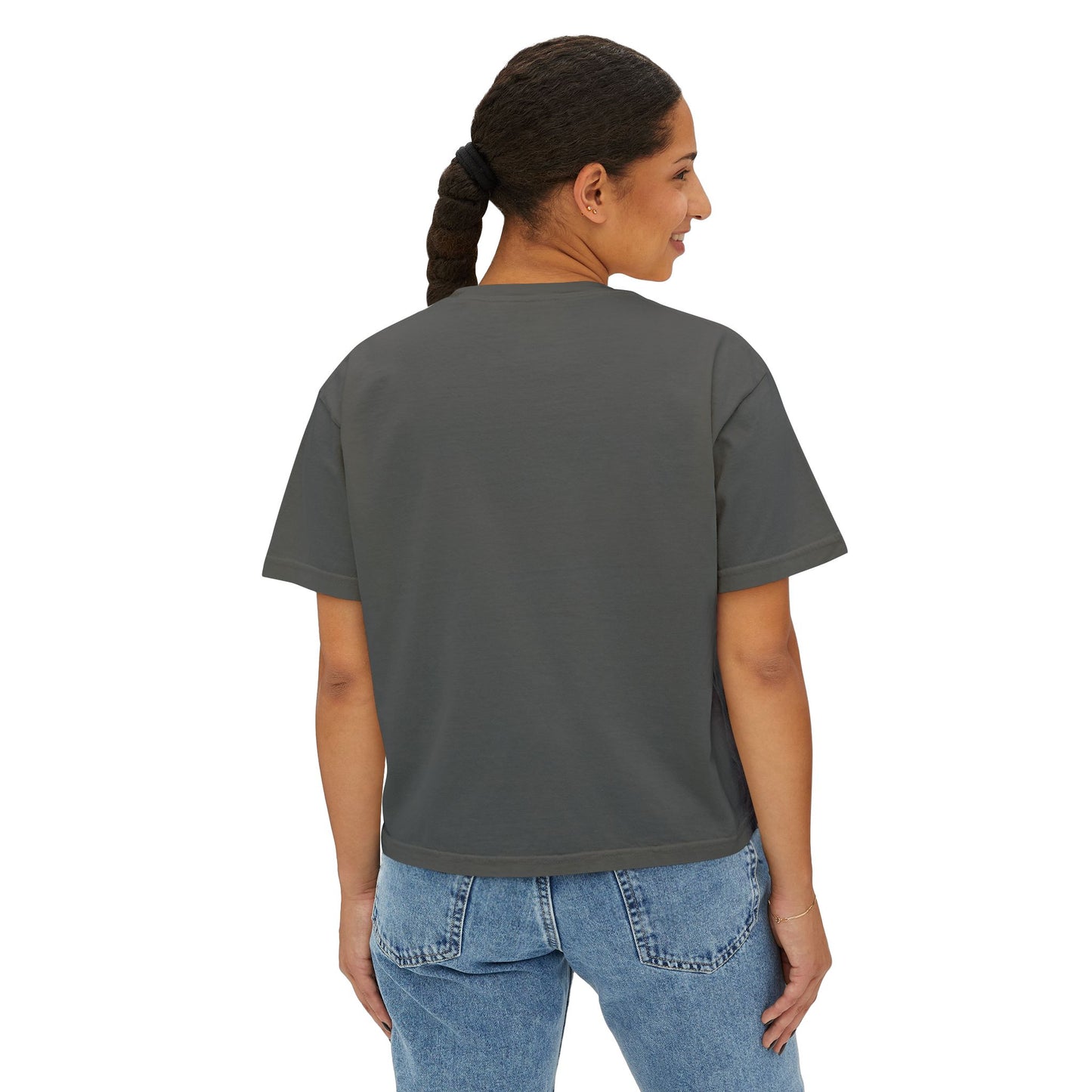 Mom Vibes  - Retro Floral Boxy Tee