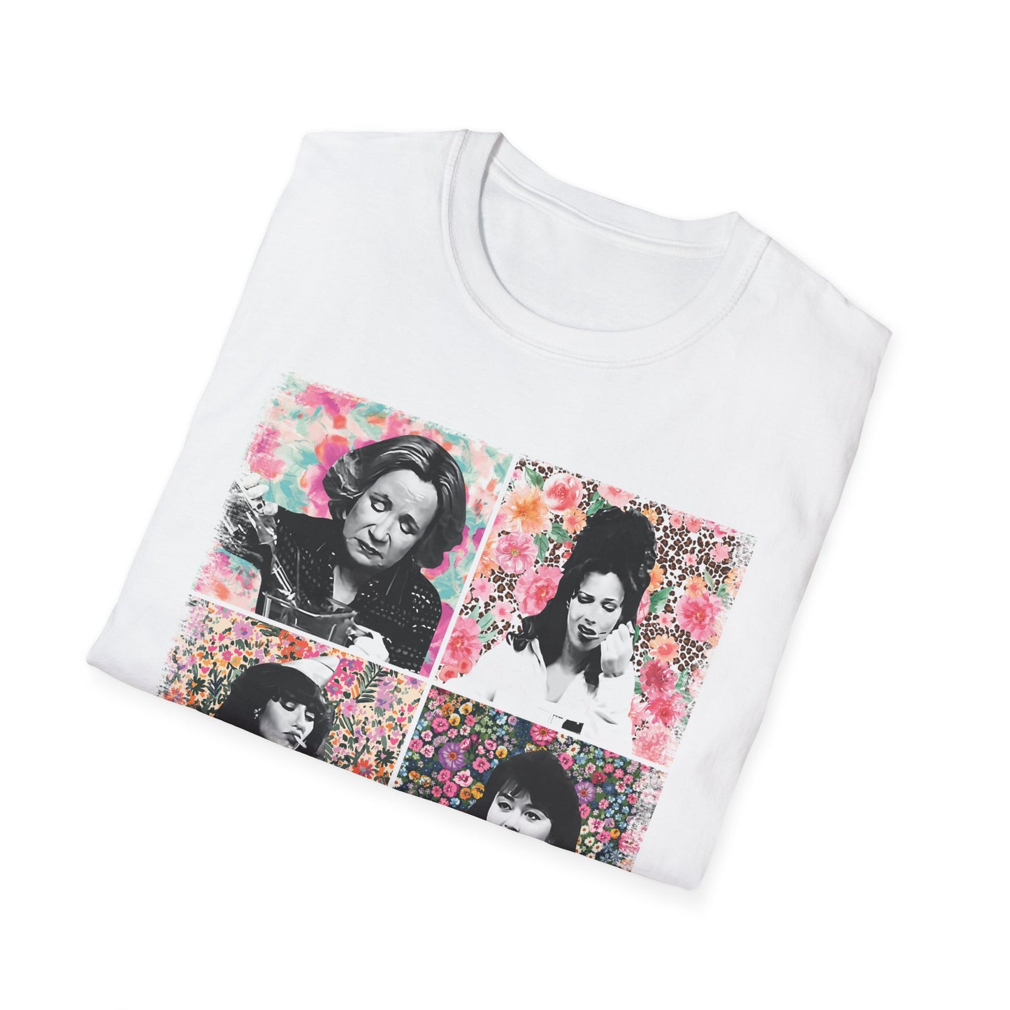 Mom Vibes  - Retro Floral Softstyle Tee