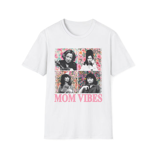 Mom Vibes  - Retro Floral Softstyle Tee
